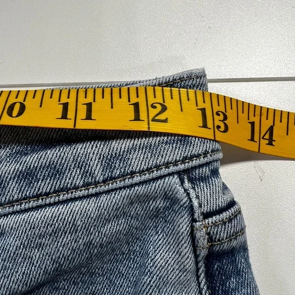 Pistola Lana Crop Wide Leg Cuff Snowcat Jeans 25P High Rise Raw Hem Petite - Picture 8 of 11